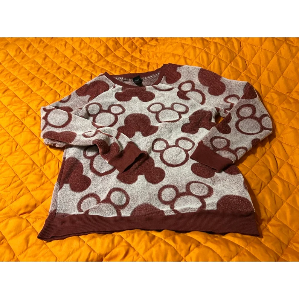 Disney Mickey Mouse Women’s Lounge Pajama Set Red & White Size Small - Picture 4 of 13